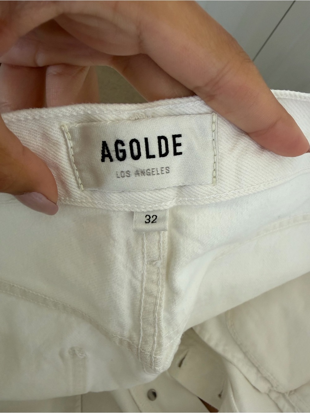 AGOLDE - LUNA HIGH RISE PIECED TAPER - ELEMENT WHITE - Picture 6 of 8